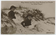 Photographic postcard, Prinz Wilhelm Und Ptinz Luis Ferdinand von Preussen im Seebad Zoppot