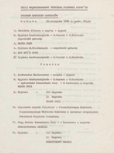 XXIII Międzynarodowy Festiwal Piosenki Sopot &rsquo;86