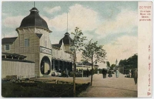 Poczt&oacute;wka, Zoppot. Vereinigte B&auml;der mit Strand-promenade