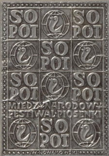 Notes festiwalowy do autograf&oacute;w z Międzynarodowego Festiwalu Piosenki w Sopocie w latach 1973-1974