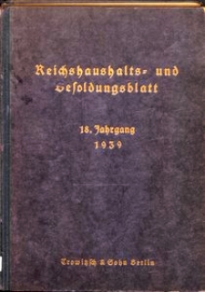 Reichshaushalts- und Besoldungsblatt