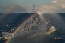 Okręt ratunkowy "Zbyszko" B 823 - wyjście w morze