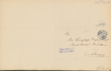 Przesyłka sądowa z kartuskiego sądu z 8 lipca 1910 r.