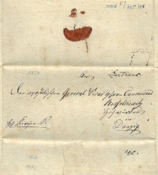 List nadany w Kartuzach (Carthaus) do adresata w Gdańsku (Danzig) z sierpnia 1824 r.