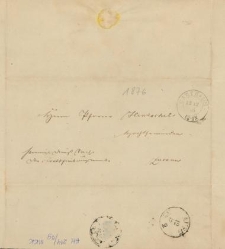 List pochodzący z 1876 r.