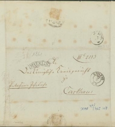 Pismo urzędowe nadane w Gdańsku w 1861 r.