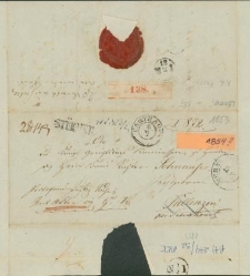 Przesyłka sądowa nadana w 1854 r.