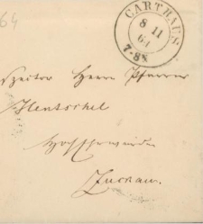 Przesyłka sądowa nadana w 1864 r.