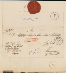 Przesyłka sądowa nadana w Kartuzach 1 grudnia 1869 r.