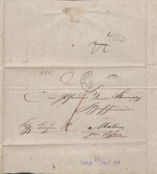 List napisany 29 września 1845 r. w Kartuzach