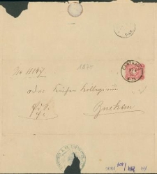 List nadany w kartuzach 27 sierpnia 1875 r.