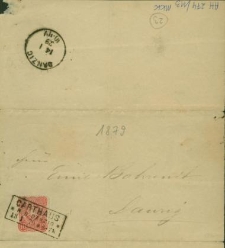 List pochodzi z ok. 13 stycznia 1879 r.