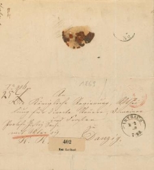 List nadany w Kartuzach 5 lutego 1869 r.