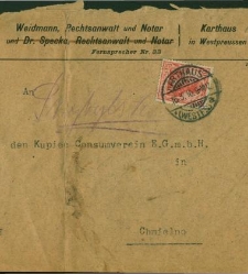 Poczt&oacute;wka nadana z Hopowa 22 sierpnia 1919 r.