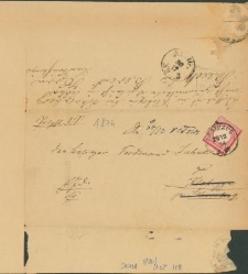 Przesyłka z kartuskiego sądu z dnia 27 grudnia 1874 r.