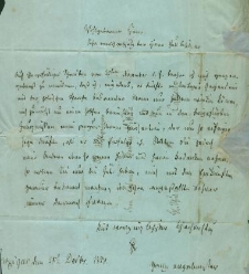 List nadany w Kartuzach 25 listopada 1850 r.