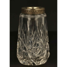 Wazon kryształowy okuty w srebro