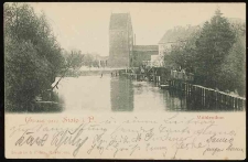 Brama Młyńska i rzeka w Stolpie [Gruss aus Stolp i. P.]