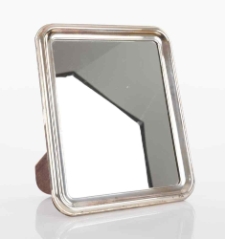 Prostokątne lustro kryształowe z podp&oacute;rką