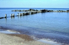 Widok na Bałtyk z usteckiej plaży
