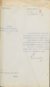 Pismo landrata lęborskiego do prezydenta rejencji koszalińskiej z 4.05.1931 r.