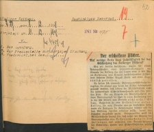 Wycinek z "K&ouml;sliner Zeitung" z 8.12.1928 r., nr 289