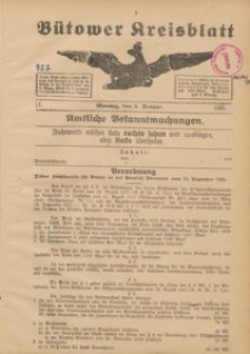 B&uuml;tower Kreisblatt 1921