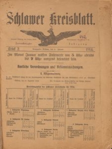 Kreisblatt des Schlawer Kreises 1914