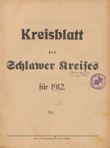 Kreisblatt des Schlawer Kreises 1912