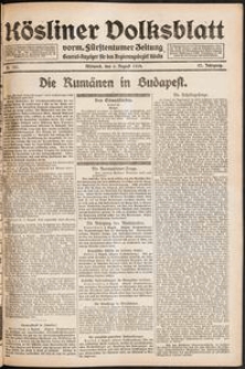 Kösliner Volksblatt [1919-08] Nr. 181