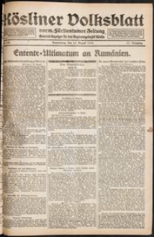 Kösliner Volksblatt [1919-08] Nr. 188