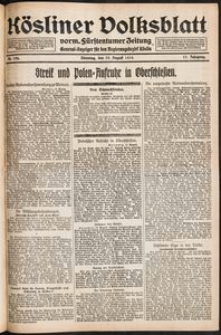 Kösliner Volksblatt [1919-08] Nr. 192
