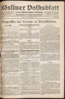 Kösliner Volksblatt [1919-08] Nr. 195