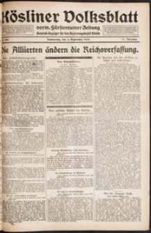 Kösliner Volksblatt [1919-09] Nr. 206