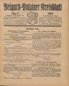 Belgard-Polziner Kreisblatt 1931