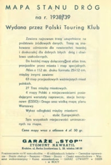 Mapa dr&oacute;g i turystyki wodnej Rzeczypospolitej Polskiej