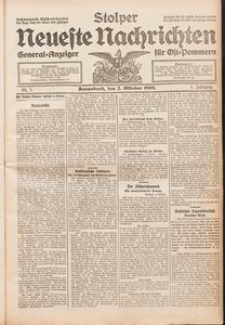 Stolper Neueste Nachrichten Nr. 7/1909