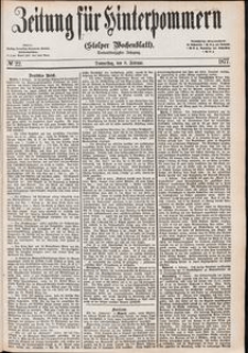 Zeitung f&uuml;r Hinterpommern (Stolper Wochenblatt) Nr. 22/1877