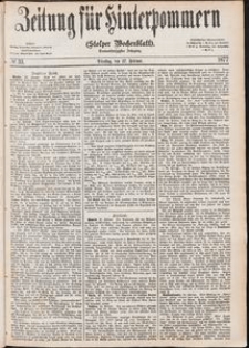 Zeitung f&uuml;r Hinterpommern (Stolper Wochenblatt) Nr. 33/1877