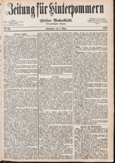 Zeitung f&uuml;r Hinterpommern (Stolper Wochenblatt) Nr. 35/1877