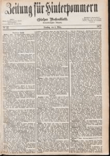 Zeitung f&uuml;r Hinterpommern (Stolper Wochenblatt) Nr. 37/1877