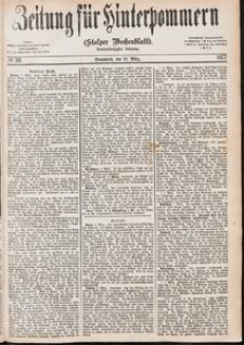 Zeitung f&uuml;r Hinterpommern (Stolper Wochenblatt) Nr. 39/1877