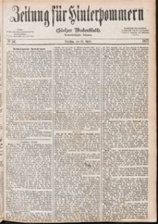 Zeitung für Hinterpommern (Stolper Wochenblatt) Nr. 56/1877