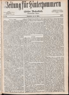 Zeitung f&uuml;r Hinterpommern (Stolper Wochenblatt) Nr. 58/1877