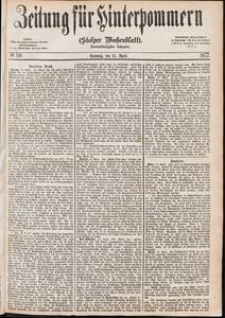 Zeitung f&uuml;r Hinterpommern (Stolper Wochenblatt) Nr. 59/1877