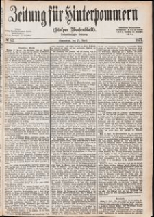 Zeitung f&uuml;r Hinterpommern (Stolper Wochenblatt) Nr. 62/1877