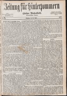 Zeitung f&uuml;r Hinterpommern (Stolper Wochenblatt) Nr. 63/1877