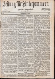 Zeitung f&uuml;r Hinterpommern (Stolper Wochenblatt) Nr. 69/1877