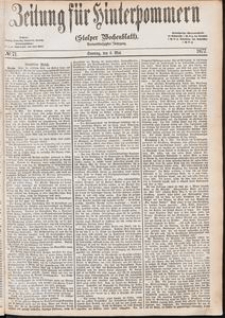 Zeitung f&uuml;r Hinterpommern (Stolper Wochenblatt) Nr. 71/1877